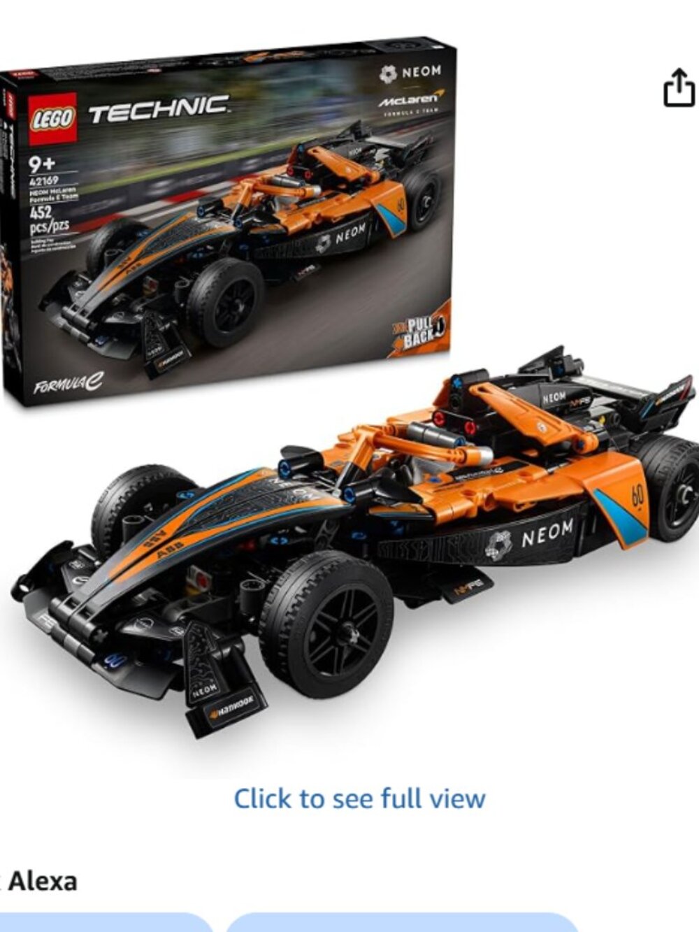 NIB LEGO Technic NEOM McLaren Formula E Race Car 42169